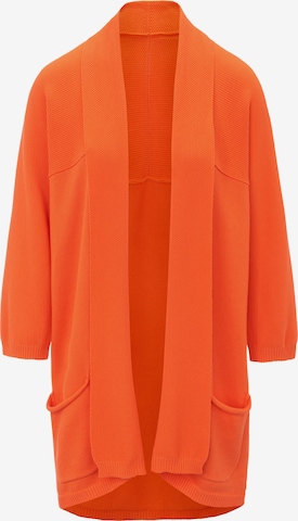 Peter Hahn Knit Cardigan in Orange: front