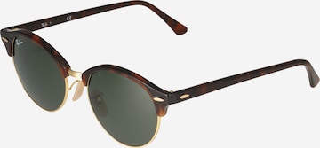 Ray-Ban Sunglasses 'Clubround' in Brown: front