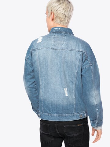 Urban Classics Between-Season Jacket in Blue: back