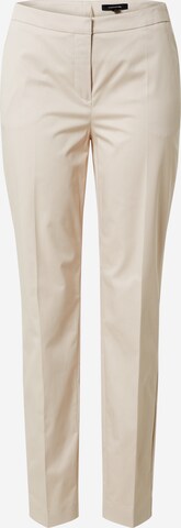 COMMA Regular Trousers with creases in Beige: front