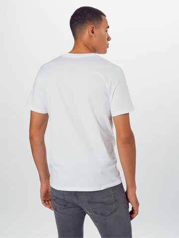 Lee Средняя посадка Футболка 'WOBBLY LOGO TEE' в Белый