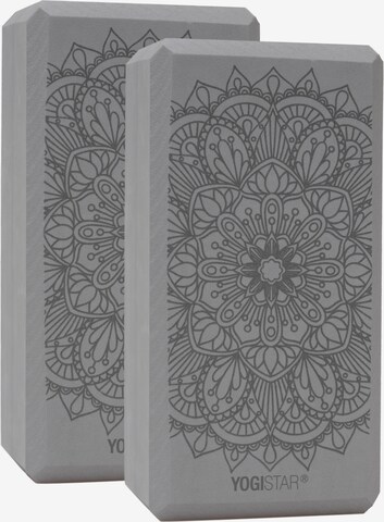 YOGISTAR.COM Yoga Block 'Lotus Mandala' in Grey: front