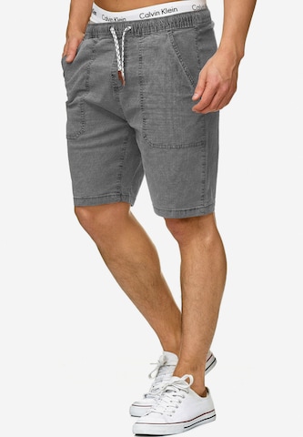 INDICODE JEANS Regular Shorts 'Stoufville' in Grau: predná strana