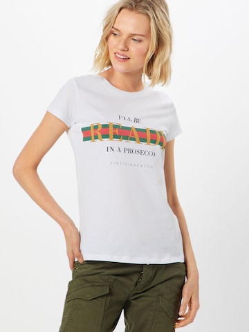 EINSTEIN & NEWTON - Camiseta 'I'll be ready in a Prosecco' en blanco: frente