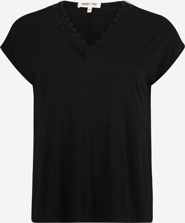 ABOUT YOU Curvy Blouse 'Kate' in Zwart: voorkant