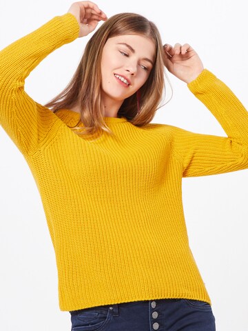 Pull-over QS en jaune : devant