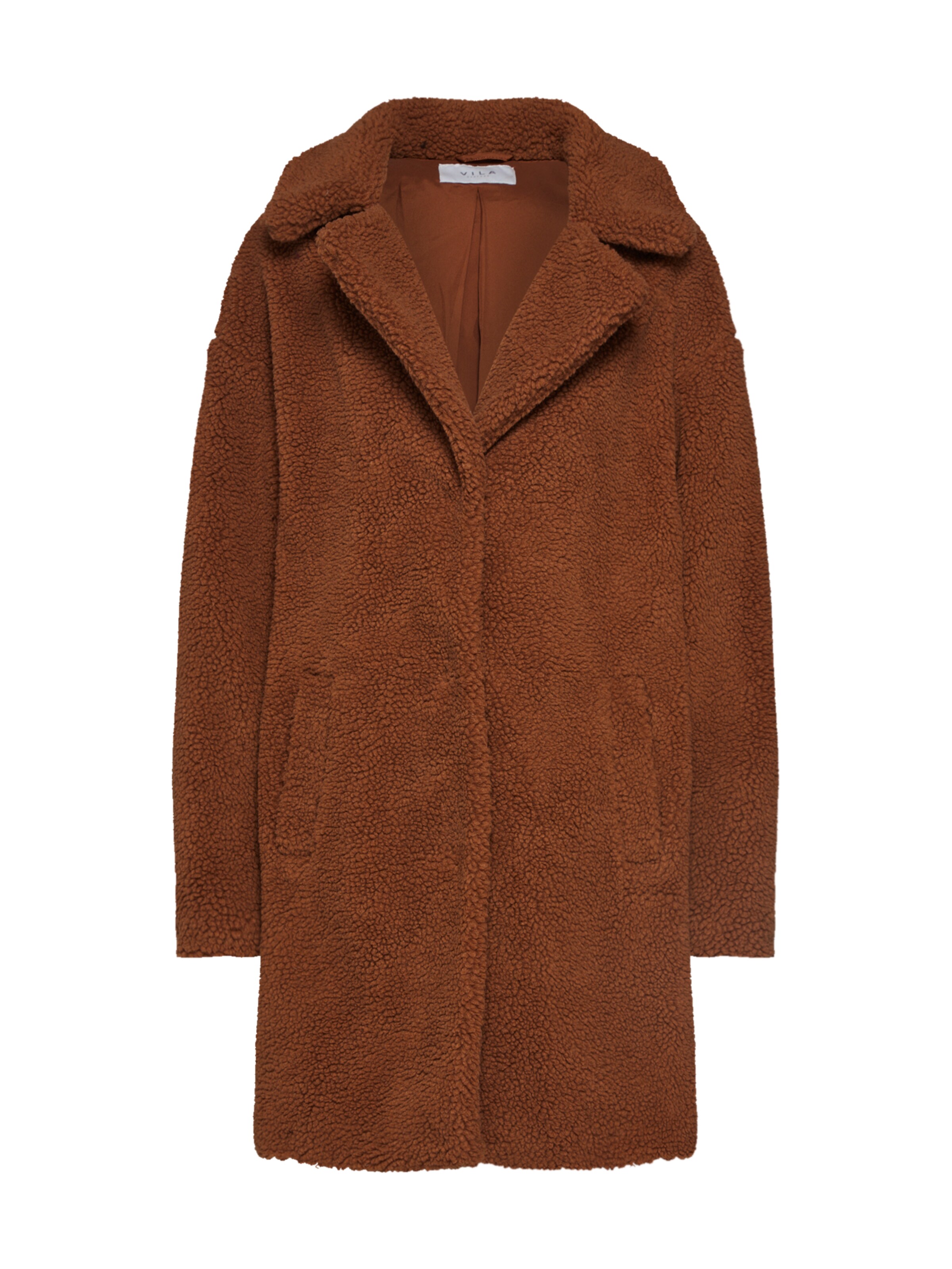 VILA - Tussenmantel 'Viplys Teddey' in de kleur Bruin