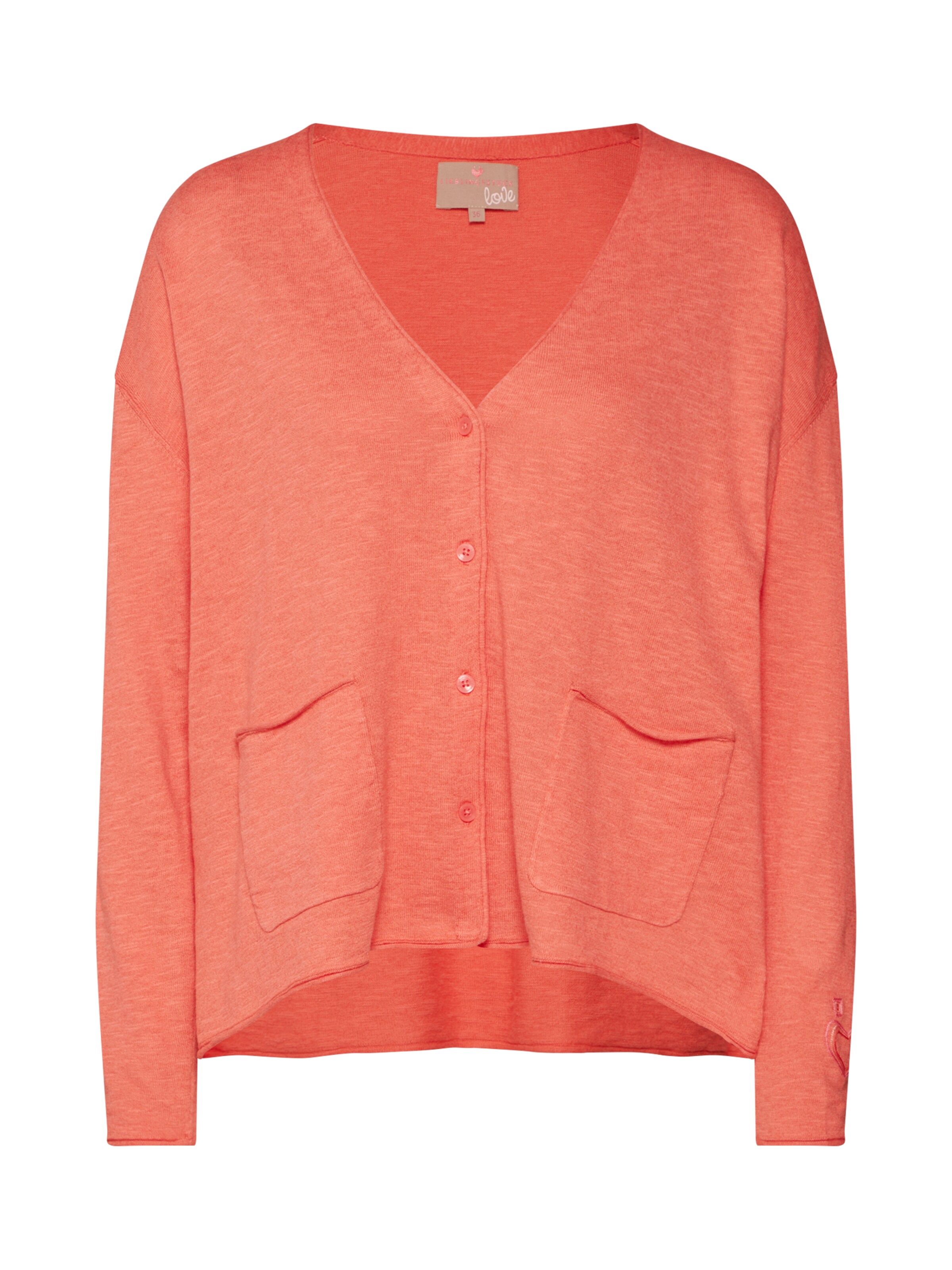 LIEBLINGSSTÜCK - Gebreid vest 'Lari' in de kleur Oranjerood