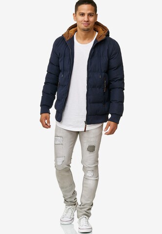 INDICODE JEANS Winter Jacket 'Adeline' in Blue