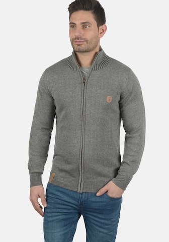 INDICODE JEANS Strickjacke 'Andy' in Grau: predná strana