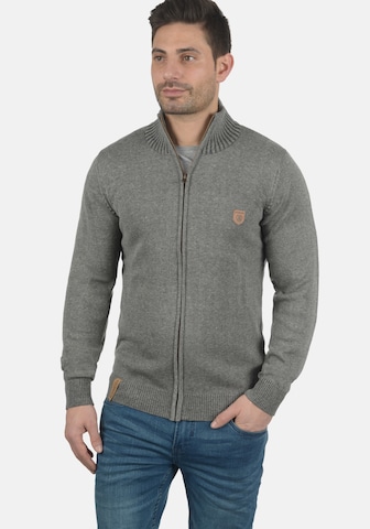 INDICODE JEANS Knit Cardigan 'Andy' in Grey: front
