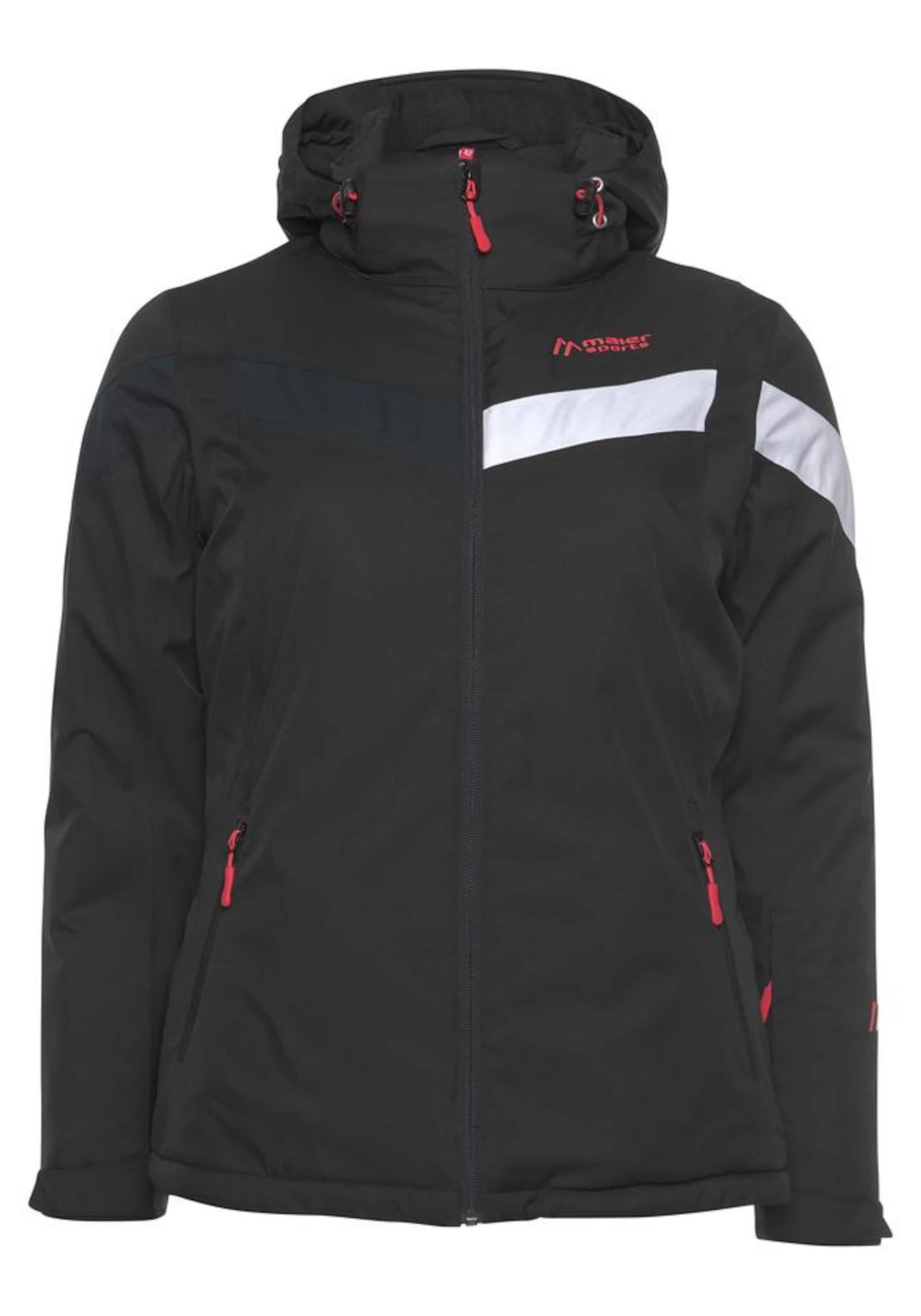 Maier Sports Athletic Jacket in Black: front