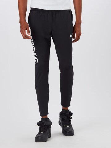 NIKE Slimfit Sportsbukser i sort: forside