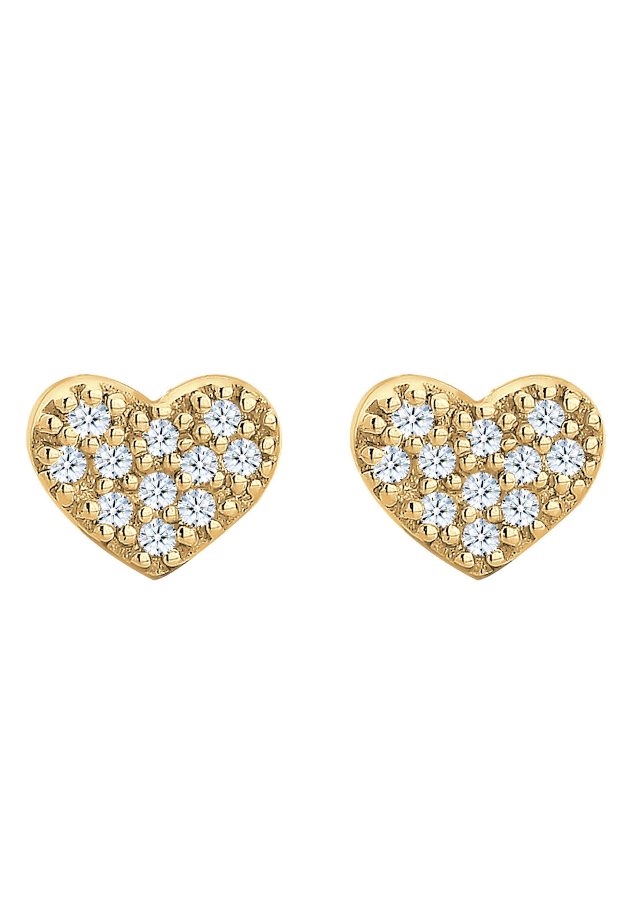 Boucles d'oreilles 'Herz' ELLI PREMIUM en or