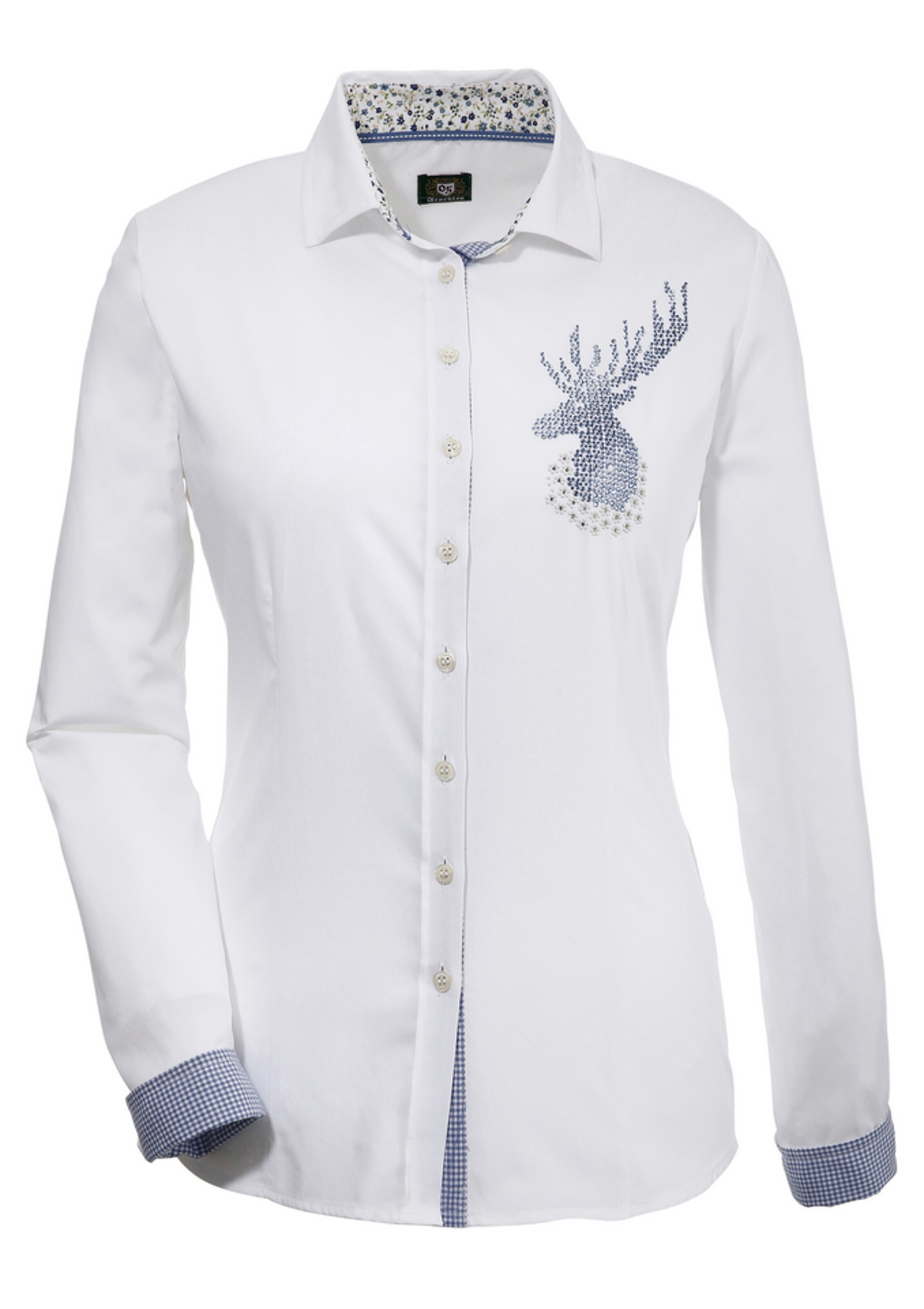 OS-TRACHTEN - Trachtenbluse in blau