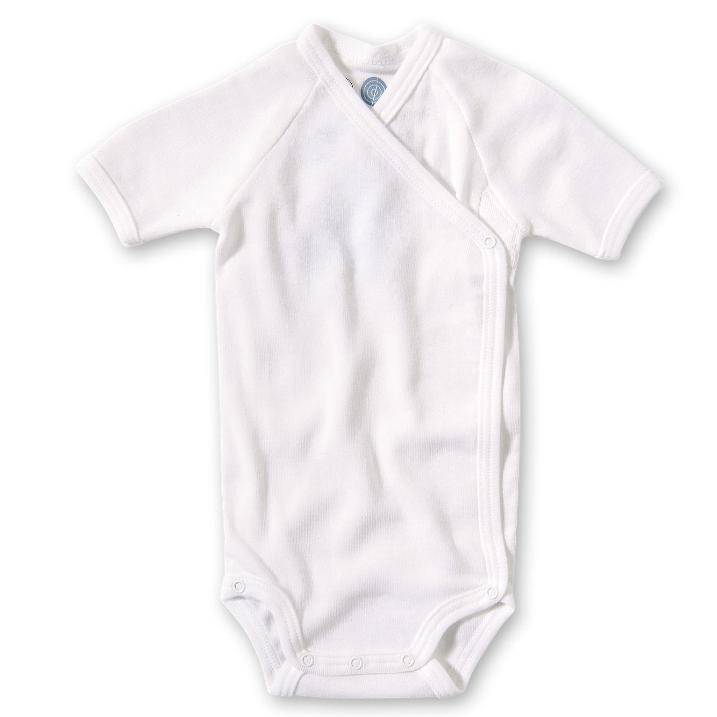 Tutina / body per bambino di Sanetta in bianco: frontale