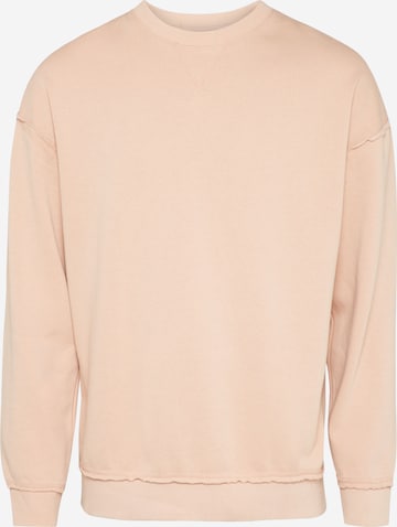 Urban Classics Sweatshirt 'Open Edge Crew' in Pink: front