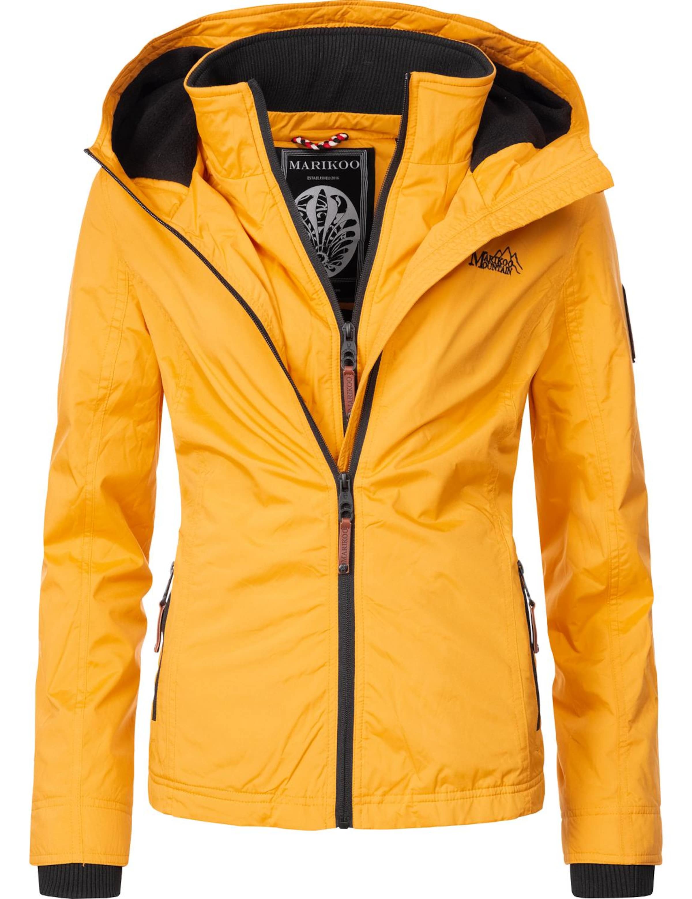 MARIKOO Funktsionaalne jope 'Erdbeere', värv kollane: eest vaates