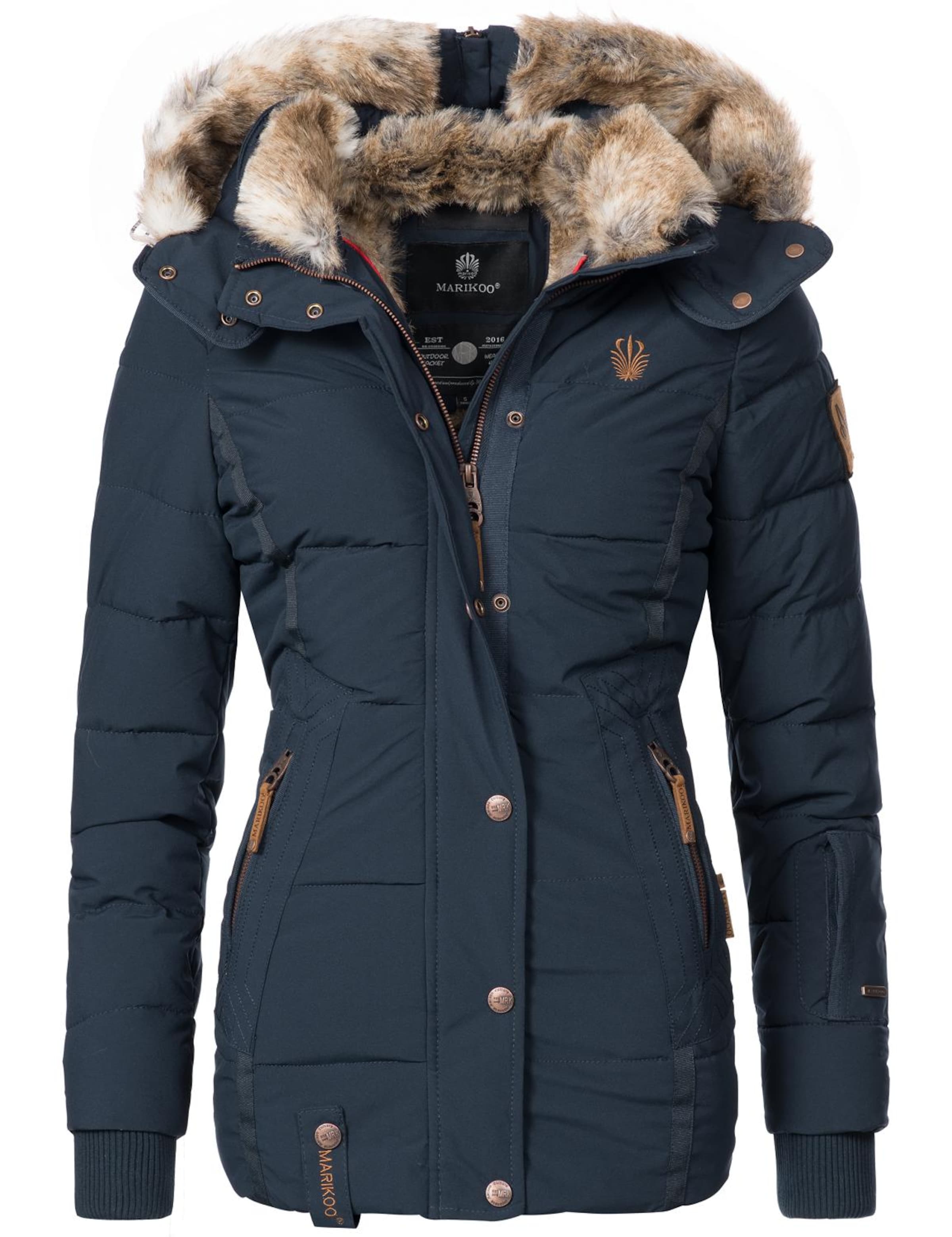 MARIKOO Winter jacket 'Nekoo' in Blue: front