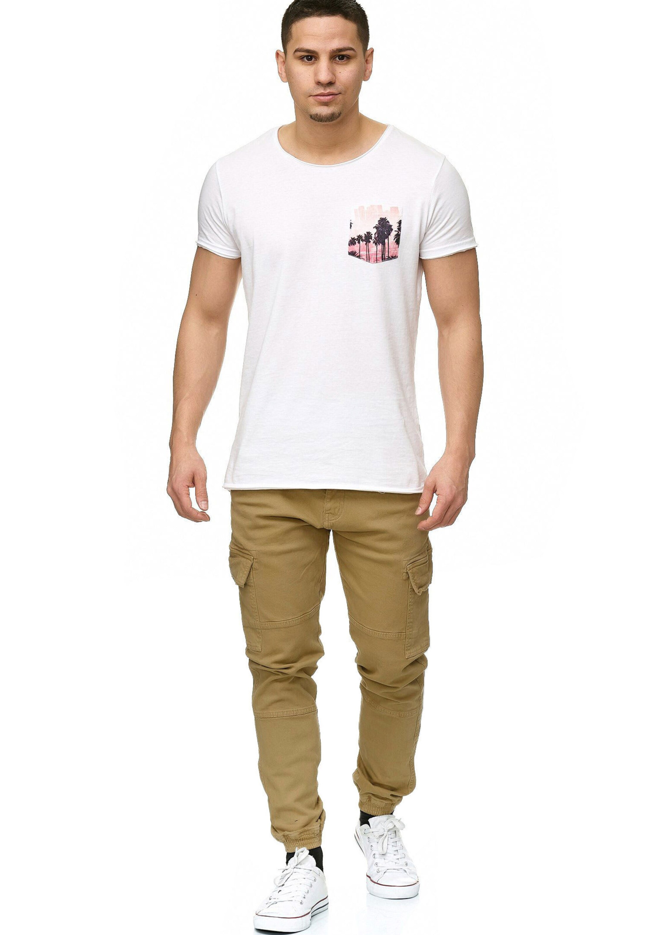 INDICODE JEANS Tapered Cargobroek 'August' in Bruin