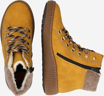 Rieker Lace-Up Ankle Boots in Yellow