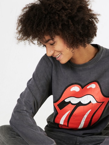 Boohoo Sweatshirt 'ROLLING STONES' i grå