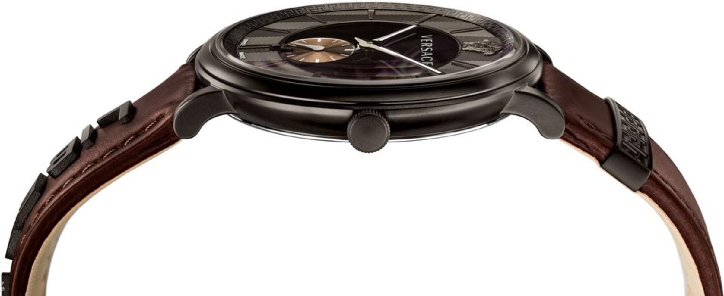 VERSACE Analog Watch 'V-Circle' in Brown