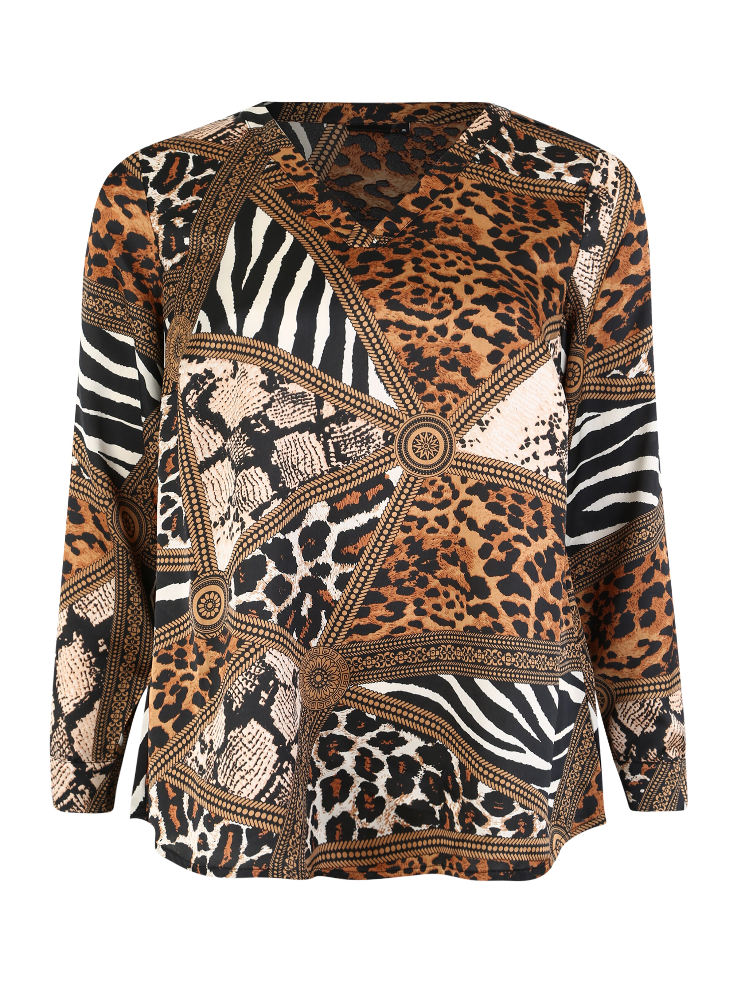 Zizzi - Blouse 'Xhalli' in de kleur Bruin