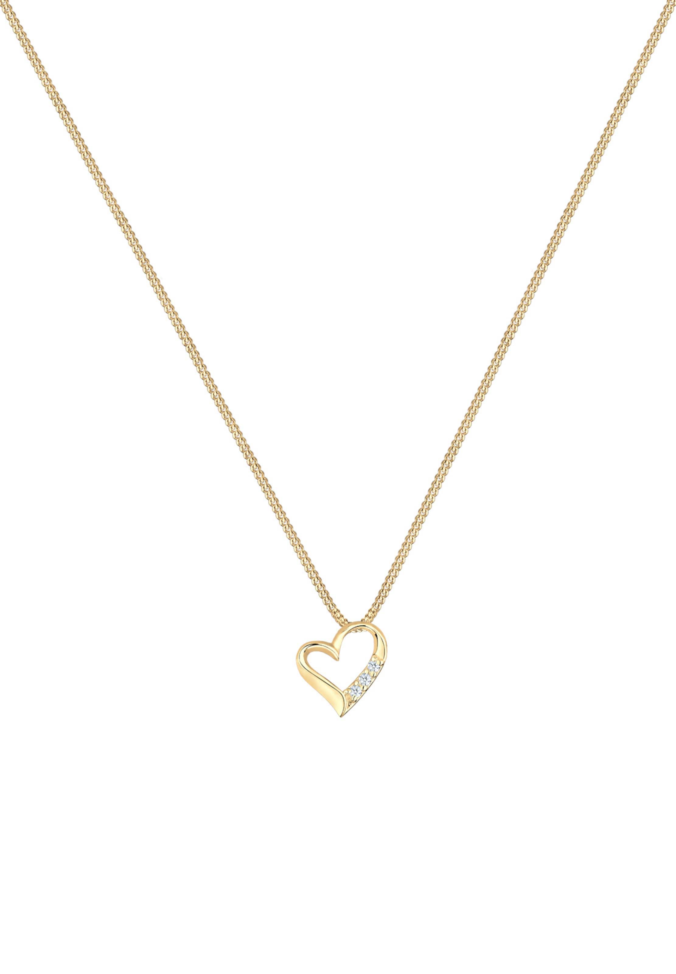 Elli DIAMONDS Necklace 'Herz' in Gold