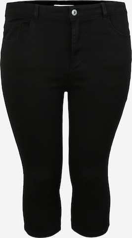 ONLY Carmakoma Skinny Jeans 'Augusta' in Zwart: voorkant