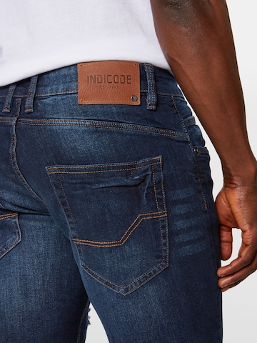 Regular Jeans 'Kaden Holes' de la INDICODE JEANS pe albastru