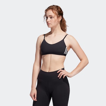 ADIDAS SPORTSWEAR Bustier Športni nederček | črna barva: sprednja stran