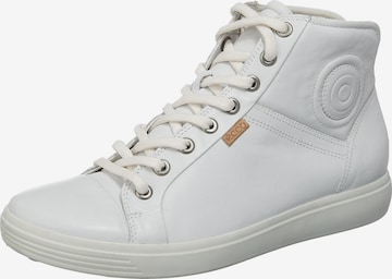 ECCO High-Top Sneakers in White: front