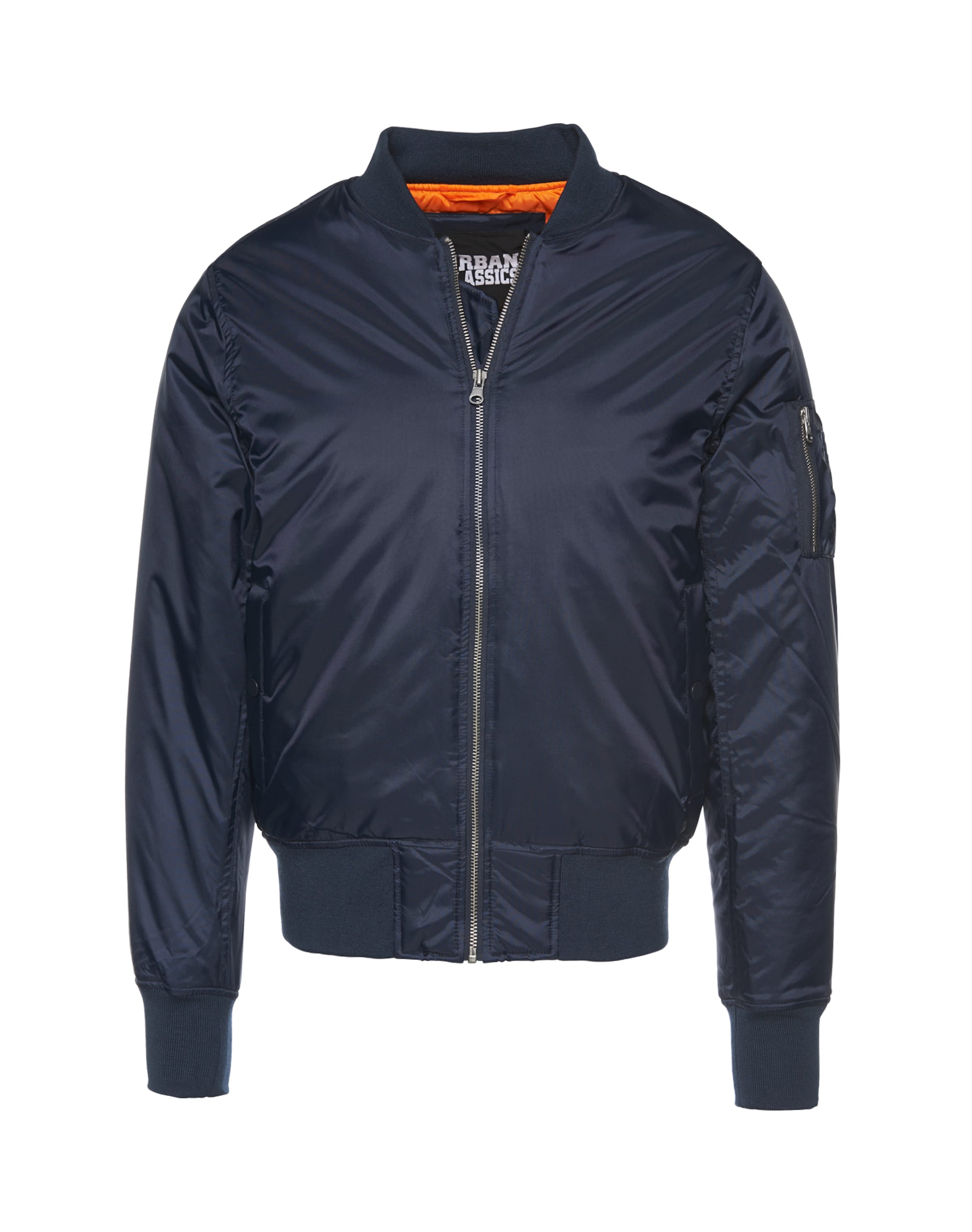 Urban Classics Přechodná bunda – modrá: přední strana