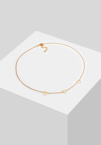 ELLI Halskette Choker, Herz in Gold