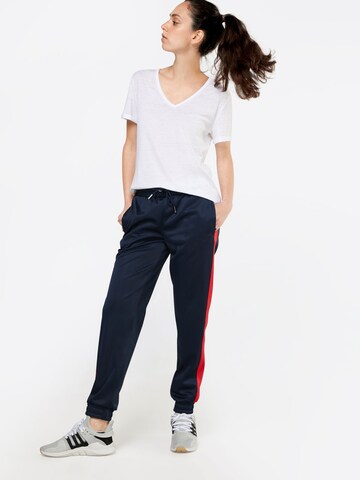 Urban Classics Tapered Broek 'Cuff Track' in Blauw