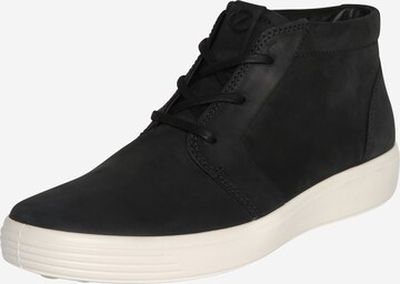 Sneaker înalt 'Soft 7' de la ECCO pe negru: față