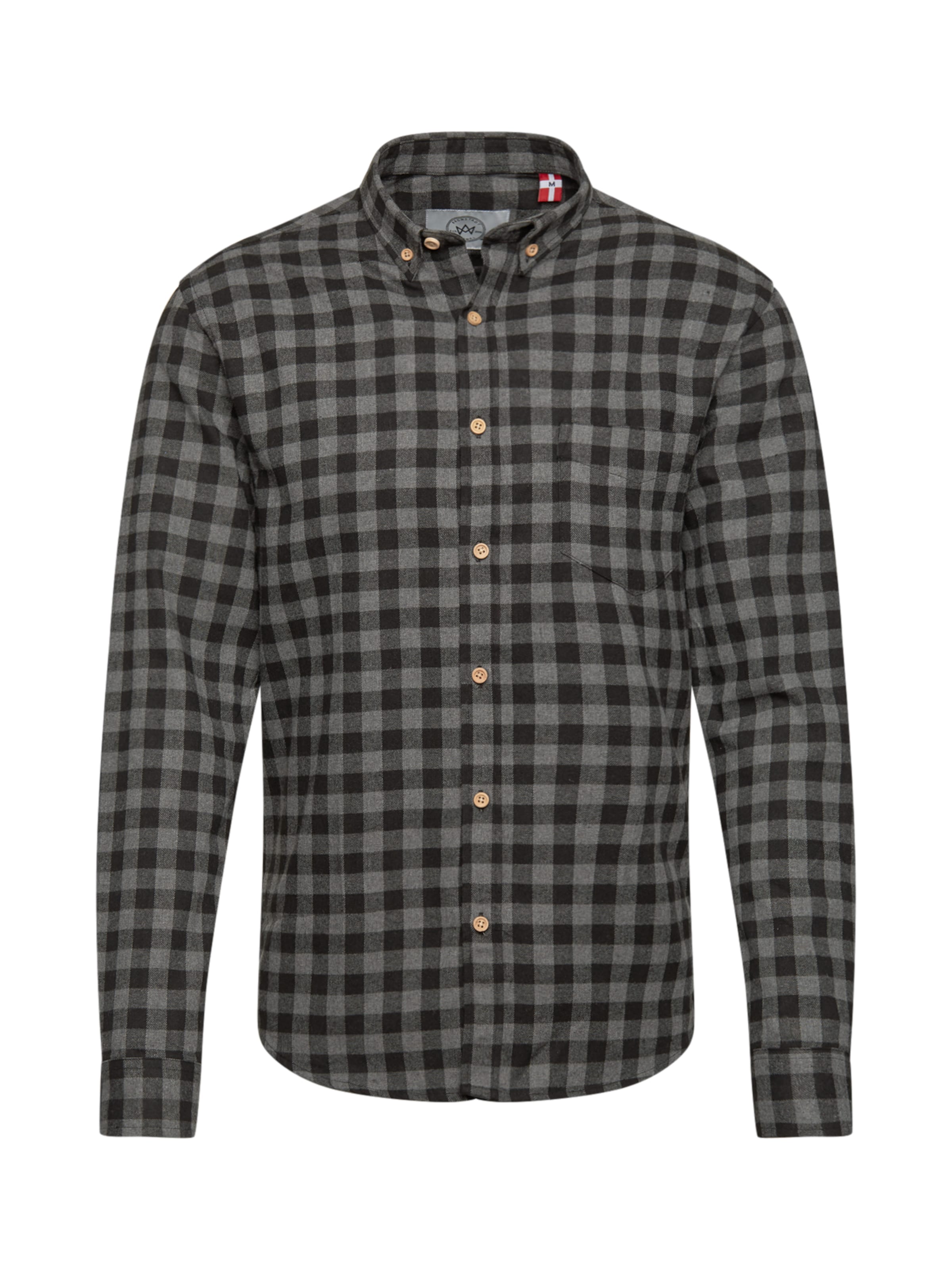 Kronstadt Regular fit Srajca 'Johan' | črna barva: sprednja stran