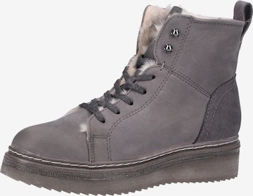 Venturini Milano Lace-Up Ankle Boots in Grey: front