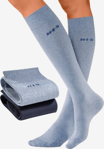 H.I.S Knee socks in Mixed colours: front