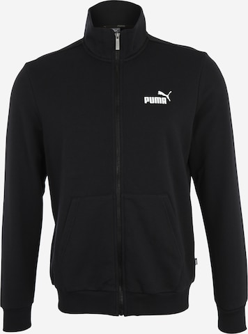 PUMA Bluza rozpinana sportowa 'Track' w kolorze czarny: przód