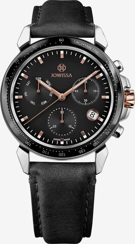 JOWISSA Quarzuhr 'LeWy 9' Swiss Men's Watch in Schwarz: predná strana