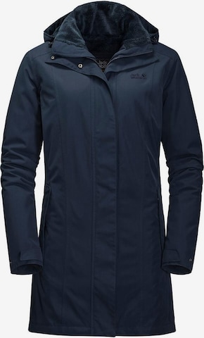 JACK WOLFSKIN Raincoat 'Madison Avenue' in Blue