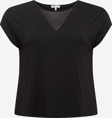 T-shirt 'Leslie' ABOUT YOU Curvy en noir : devant