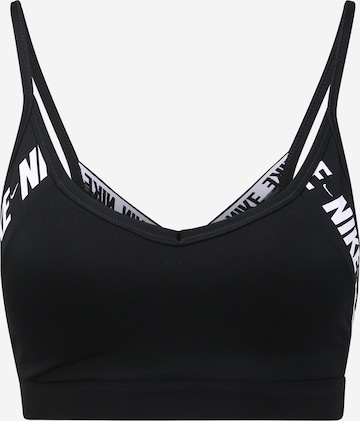 Bustieră Sutien sport de la NIKE pe negru: față