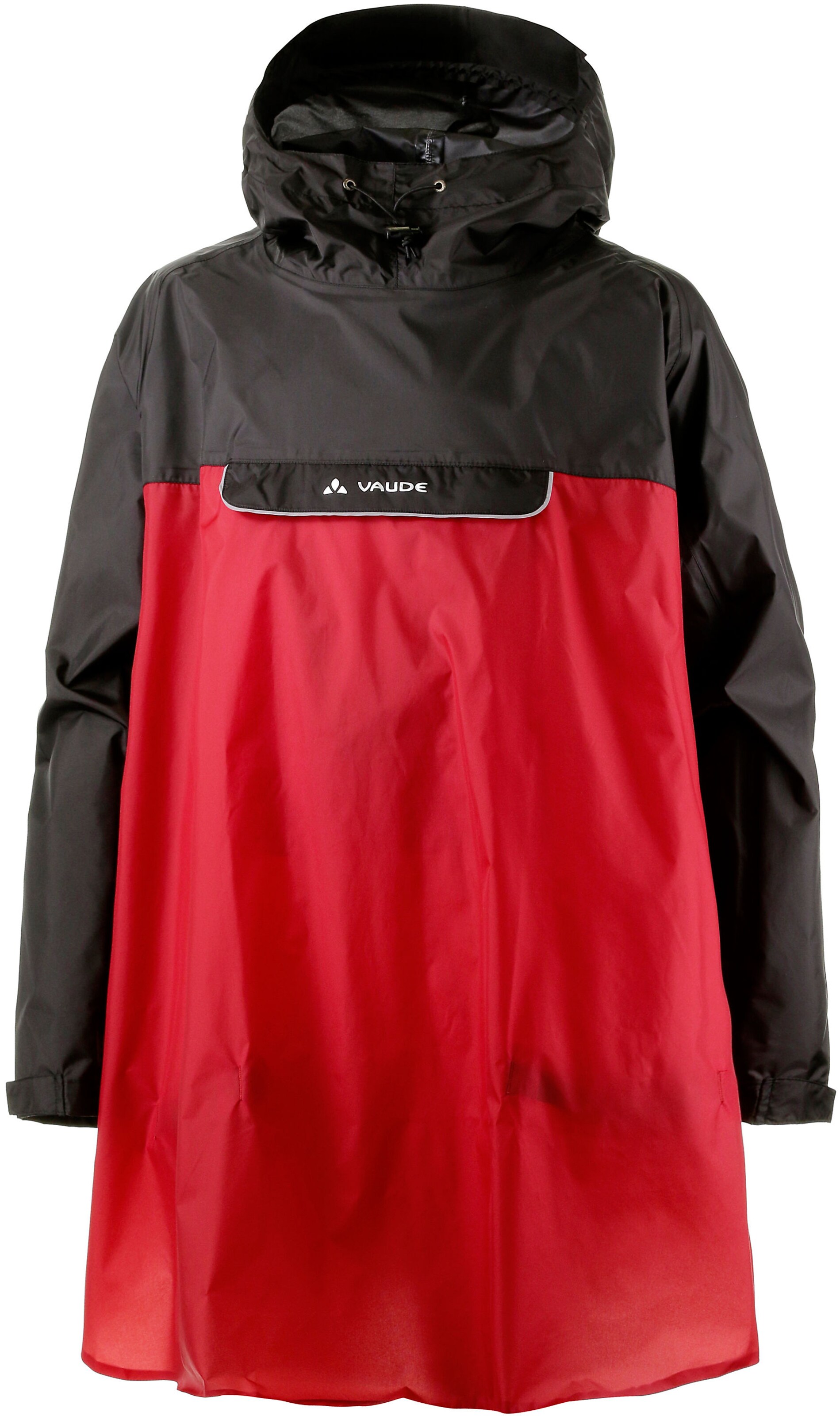 VAUDE Poncho 'Valero' in Rot: Vorderseite
