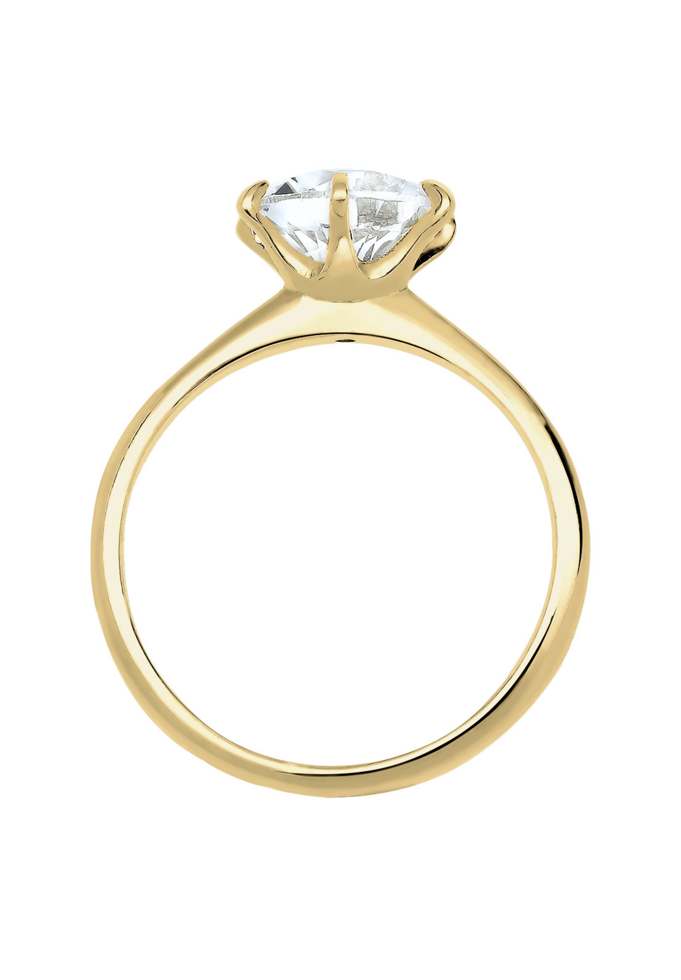 ELLI PREMIUM Ring 'Solitär' in Gold
