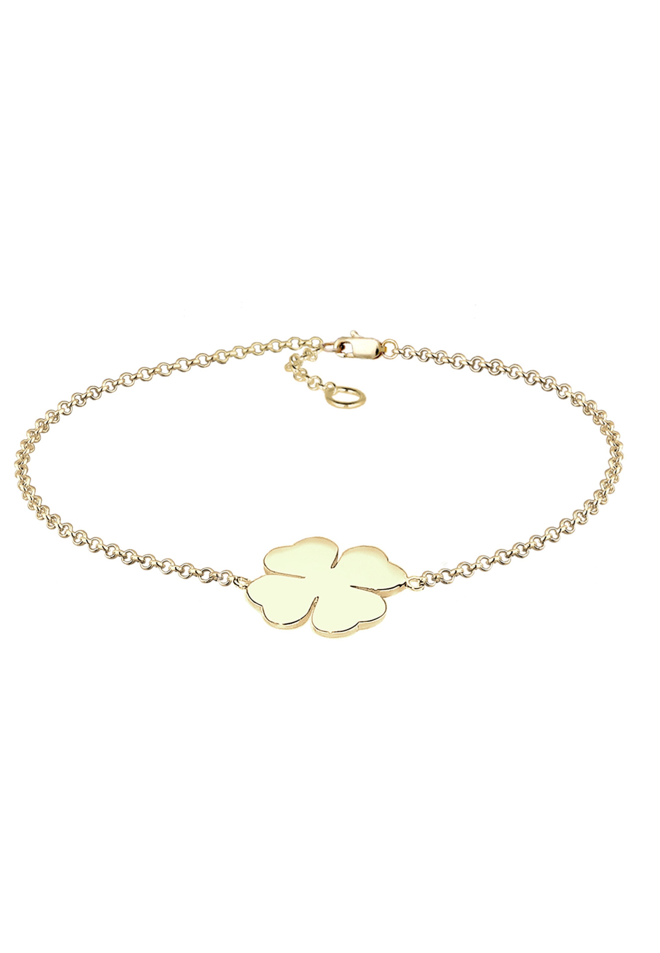 ELLI PREMIUM Bracelet 'Kleeblatt' in Gold: front
