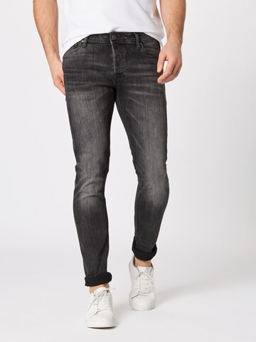 Coupe slim Jean 'Glenn' JACK & JONES en noir : devant