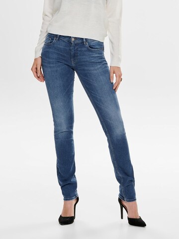 Coupe slim Jean 'Feva' ONLY en bleu : devant